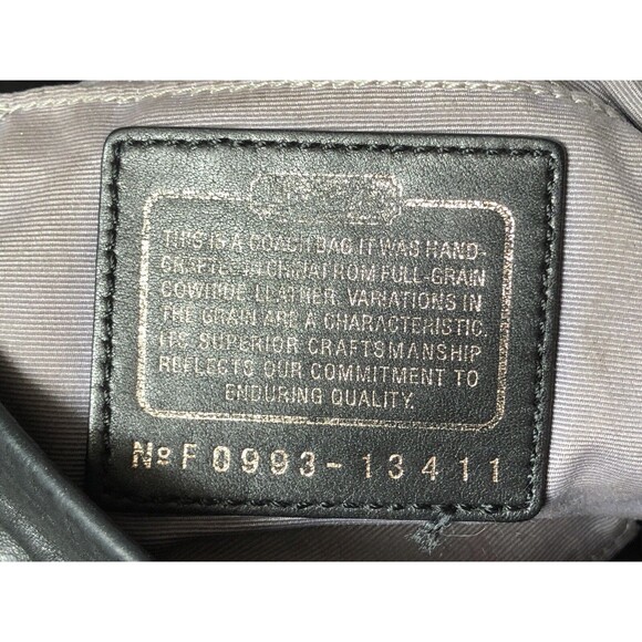 Vintage Coach Parker F0993-13411Boho Bag, Black Leather Shoulder Bag COA - Picture 6 of 10